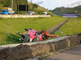 Homem morre em capotamento no Rodoanel, na altura do Parque Imperial