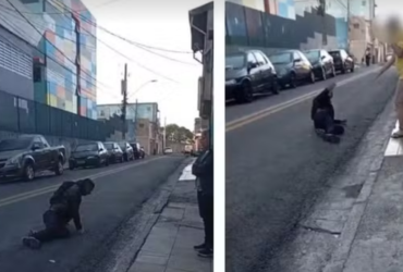 Ladrão é alvejado, chora e tenta fugir sem ser socorrido para evitar ser preso