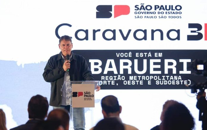 Governador Tarcisio de Freitas inaugura avenida que liga Barueri a Carapicuíba