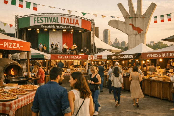 ROLÊ EM SP - Memorial da América Latina recebe festival de comida e música italiana