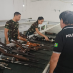 Arsenal de Guerra recebe autorização para destruição dezenas de armas usadas em crimes