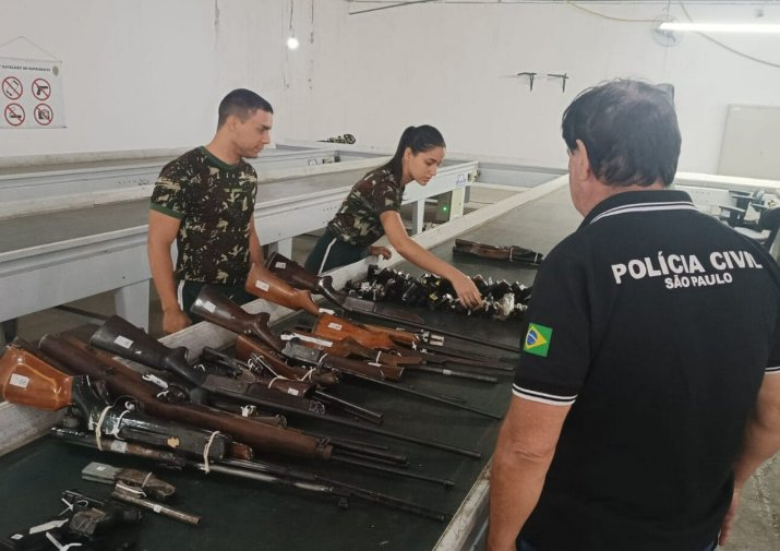 Arsenal de Guerra recebe autorização para destruição dezenas de armas usadas em crimes