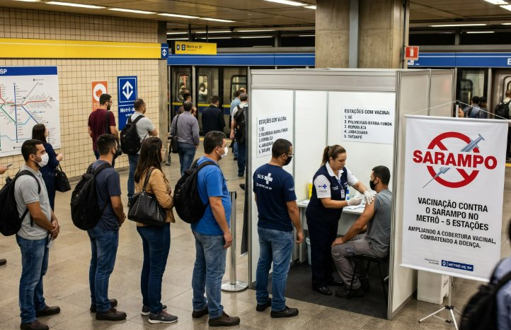 Metrô oferece vacina tríplice em cinco estações durante o mês de agosto