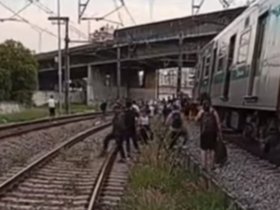 Trem da ViaMobilidade descarrila próximo à estação Comandante Sampaio