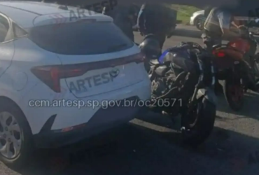 Três automóveis e quatro motos se envolvem em acidente no km 31 da Castelo Branco,