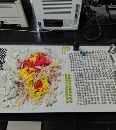 PM prende em flagrante homem com mais de 2,4 mil porçoes de droga no Jardim Júlio PM prende em flagrante homem com mais de 2,4 mil porçoes de droga no Jardim Júlio
