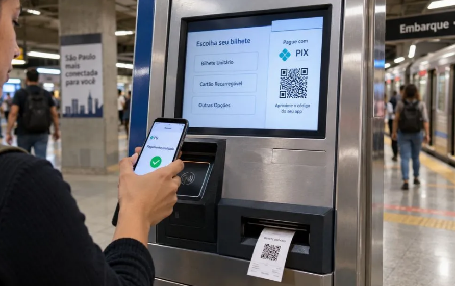 Passageiros do Metrô passam a poder pagar os bilhetes por meio do Pix com QRcode